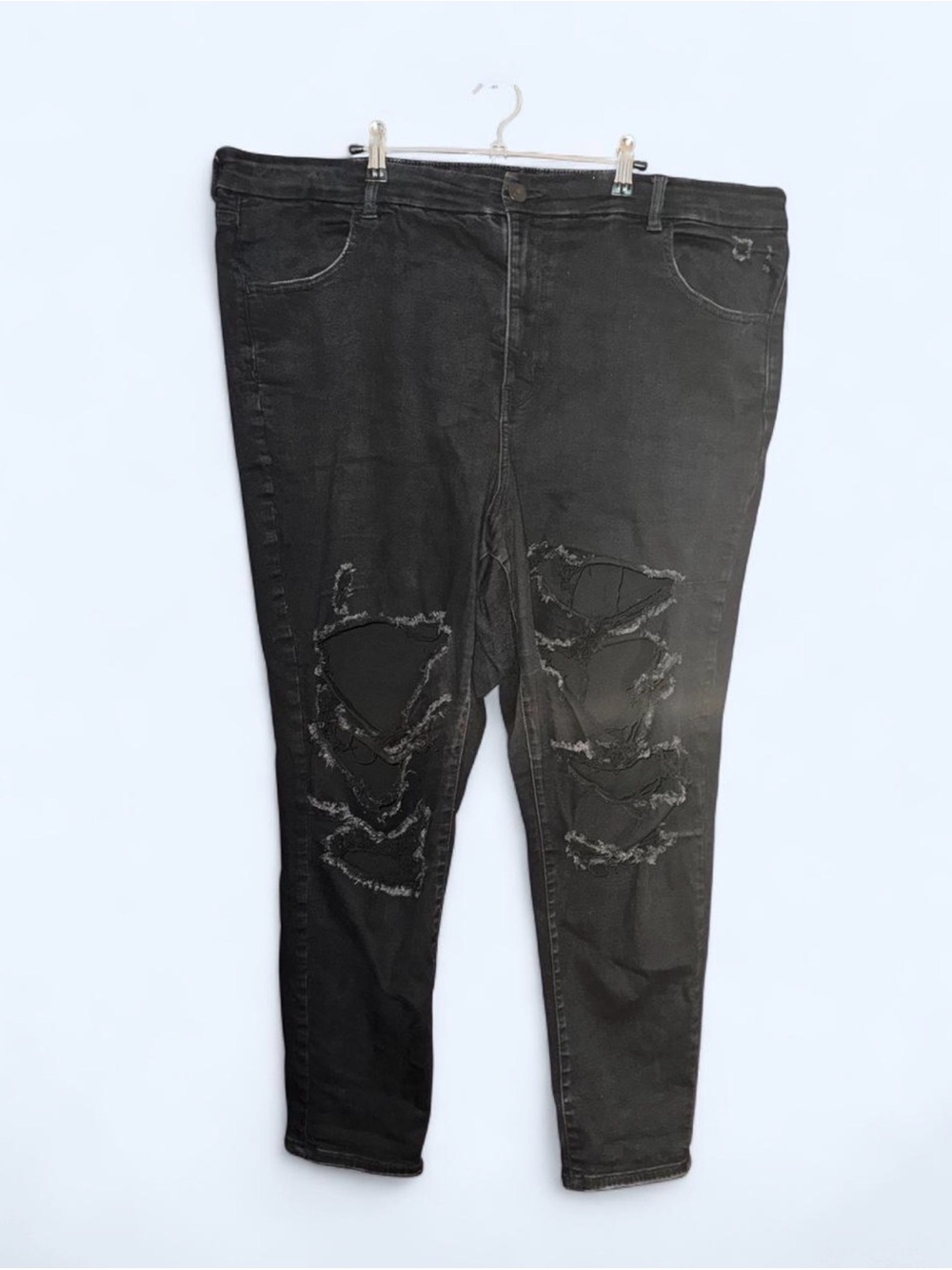 American Eagle Outfitters Black Skinny Distressed Jeans